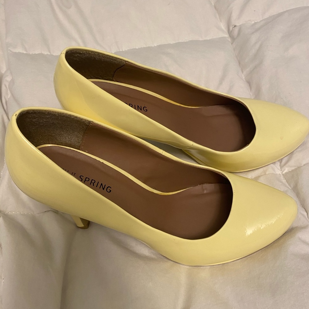Call it Spring Pastel Yellow Heels